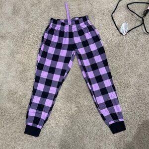 Purple and Black Checkered pajamas